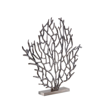 Prato Small Black Nickel Finish Coral Sculpture