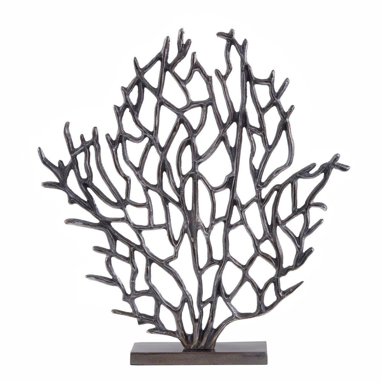 Prato Small Black Nickel Finish Coral Sculpture