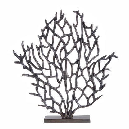 Prato Small Black Nickel Finish Coral Sculpture