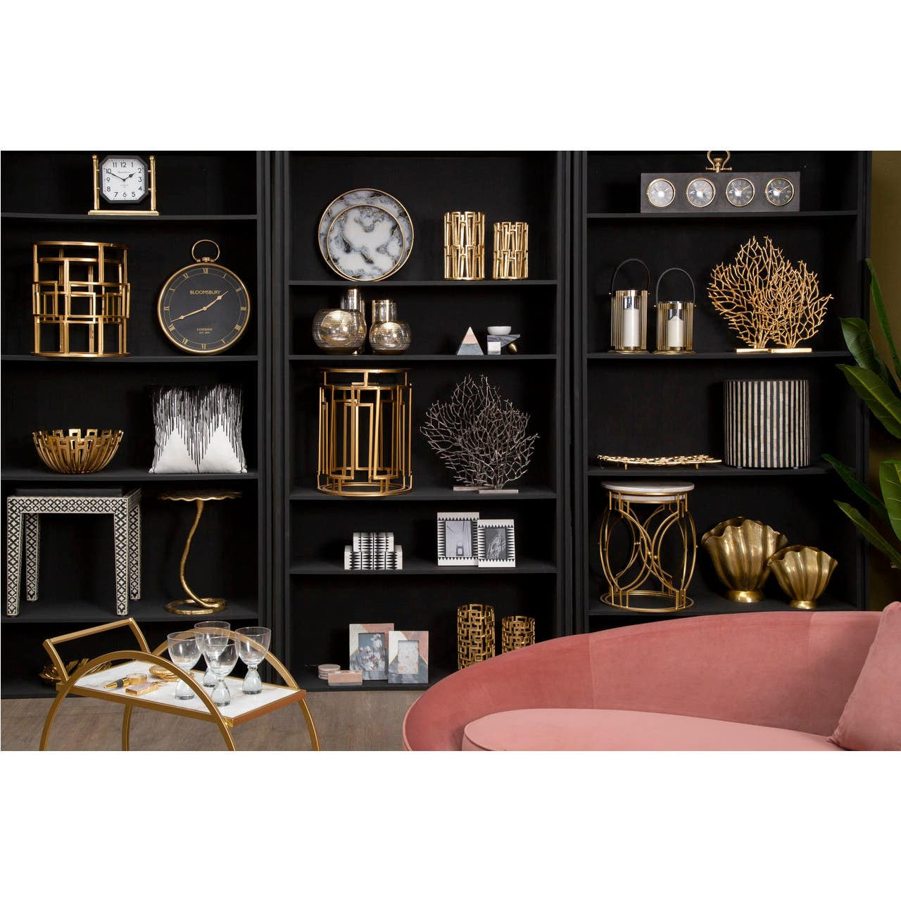 Prato Small Black Nickel Finish Coral Sculpture