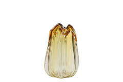 Murela 21x30cm Amber Glass Vase
