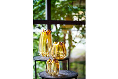 Murela 21x30cm Amber Glass Vase