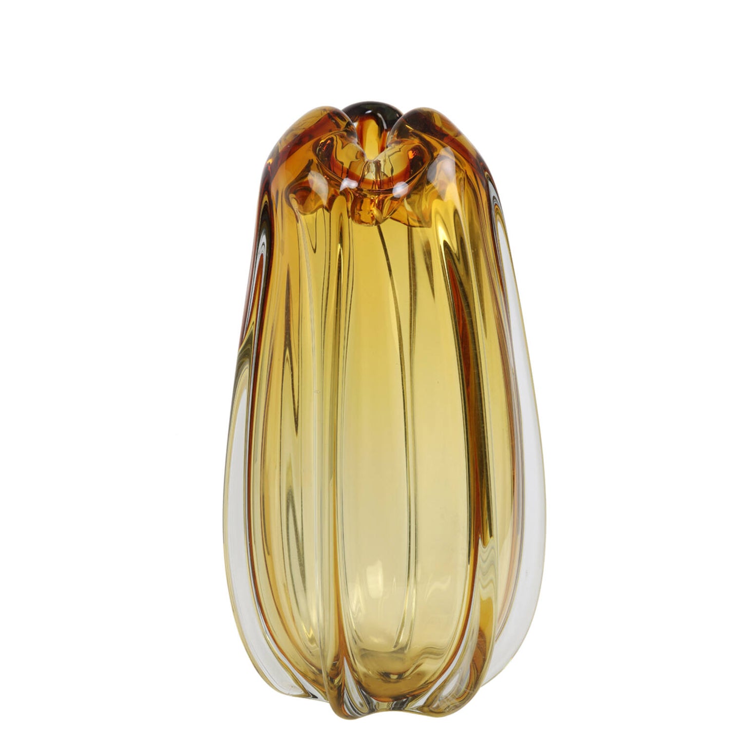 Murela 21x38cm Amber Glass Vase