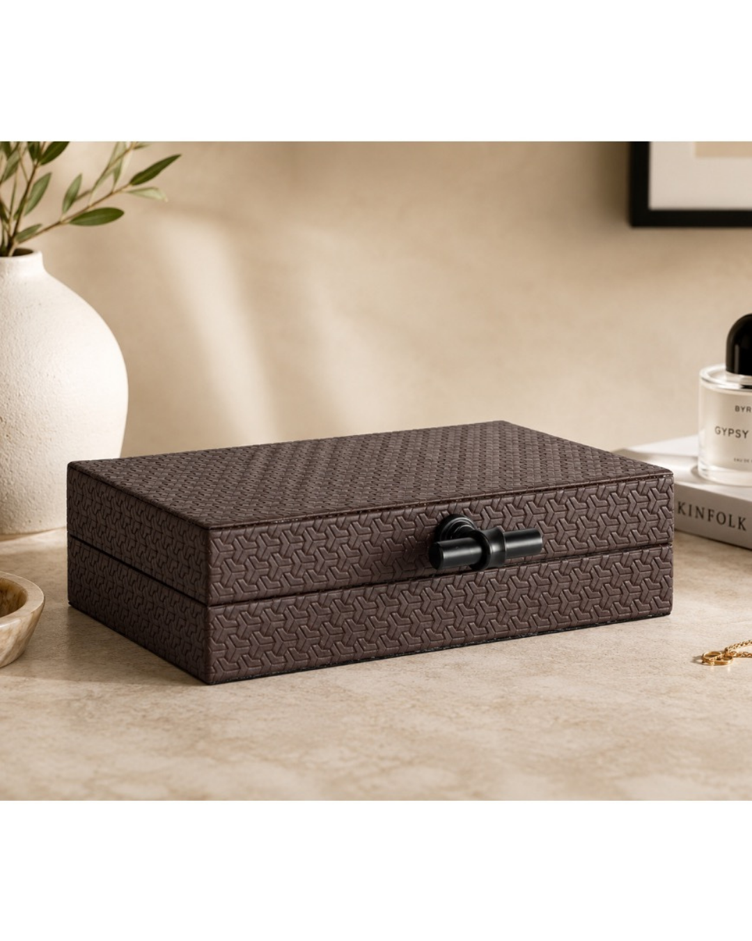 Richmond Interiors Storage Box Billie Dark Brown Large