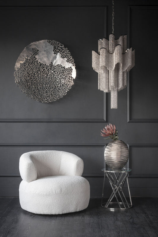 Libra Interiors Luna Occasional Chair in Boucle Cream