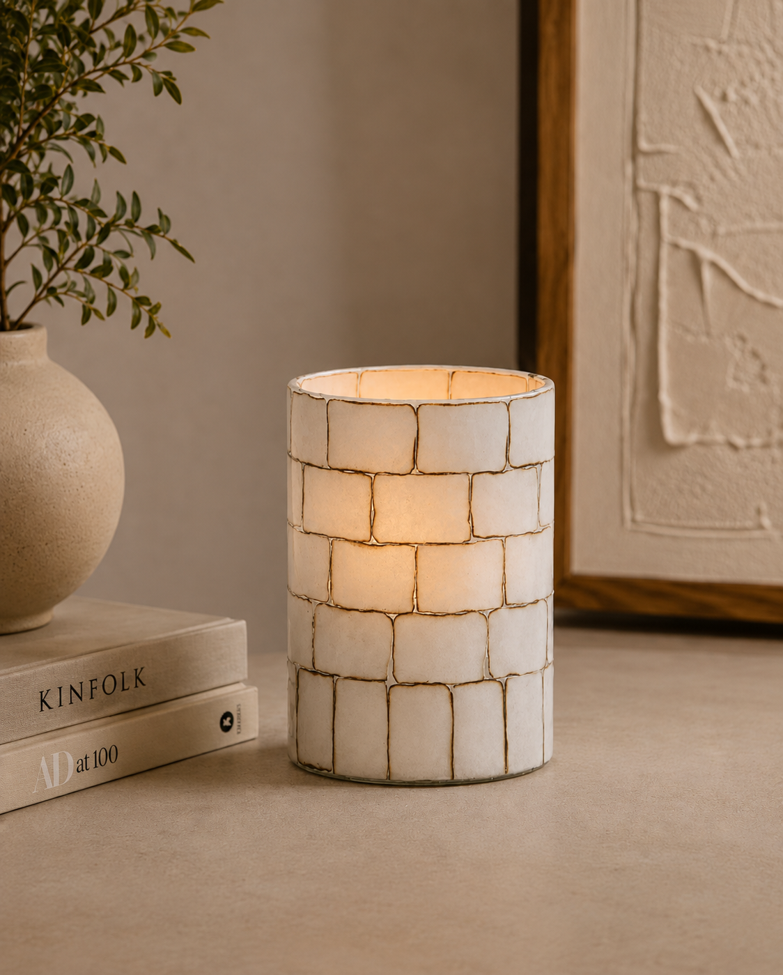 Dronero Tealight Clear & White - Medium