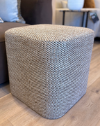 Cube Footstool Stool - Chunky Weave