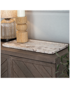 Kiara Plate Beige Marble