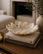 Galene Fluted Natural Glass Plate