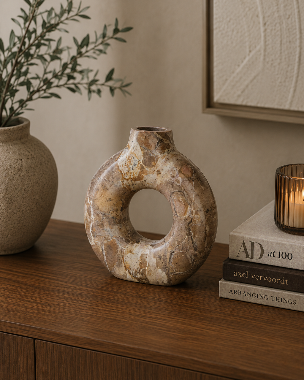 Santino Chocolate Marble Vase