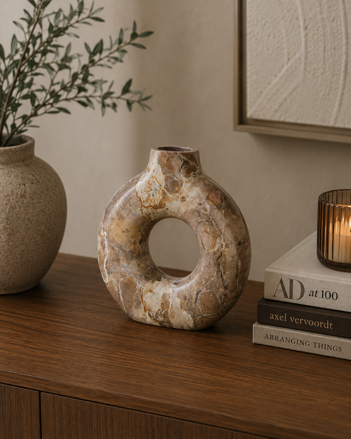 Santino Chocolate Marble Vase
