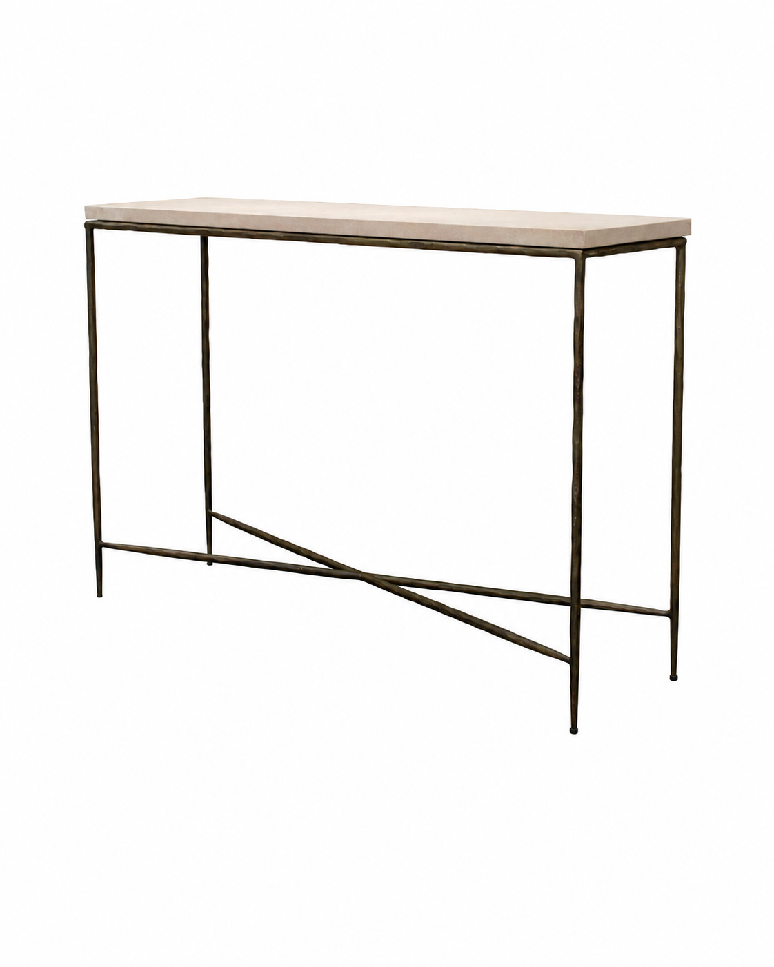 R V Astley Walter Console Table Burnt Bronze & Marble