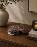 Salmo Set of 4 Red Marble Coasters