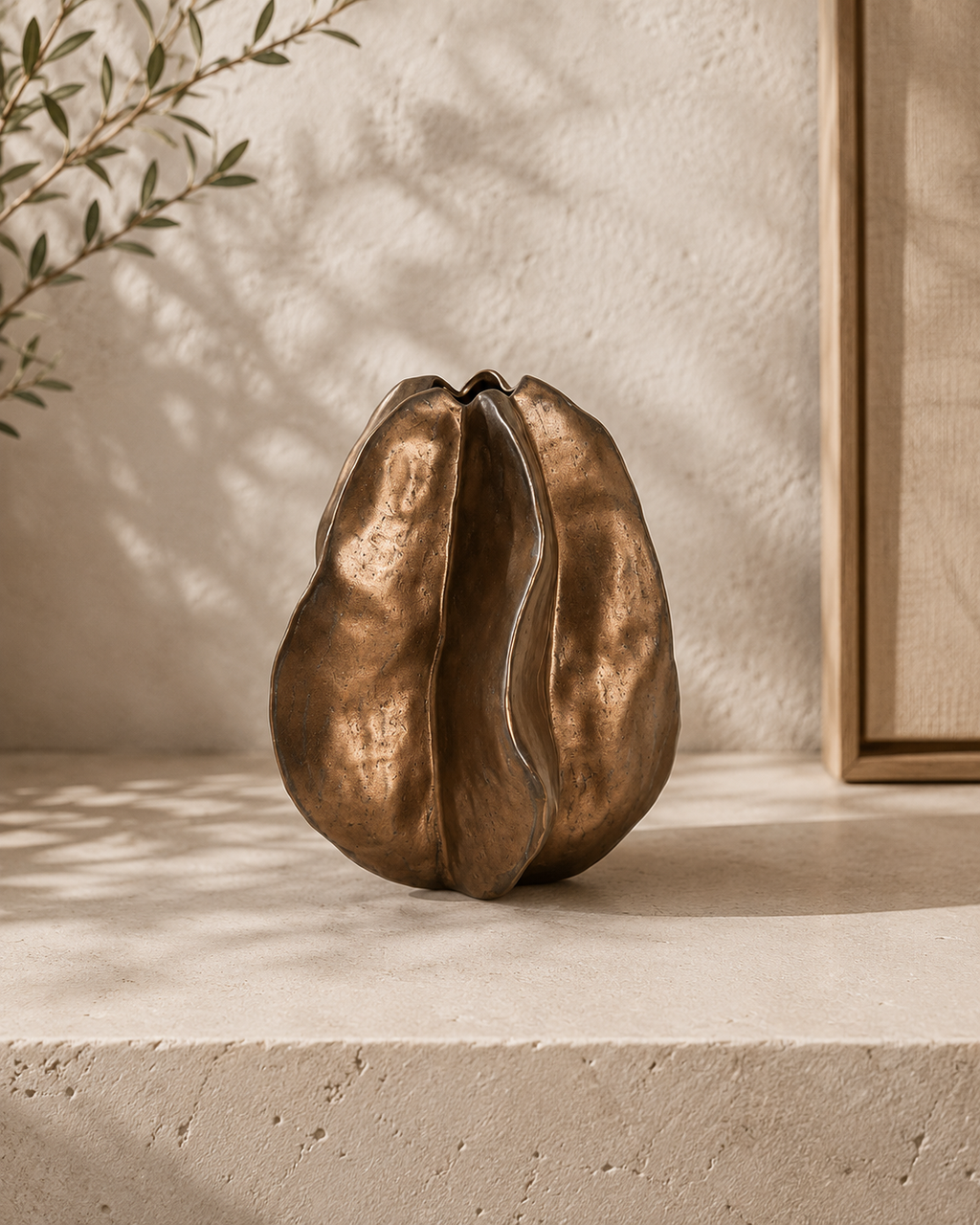 Idrua Large Vase - Matt Copper