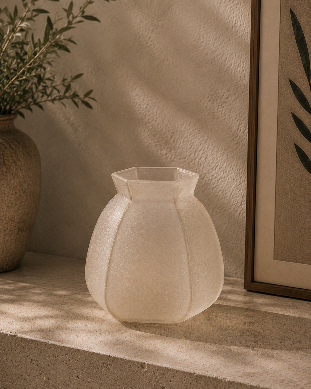 Veliko Light Brown Glass Vase - Small