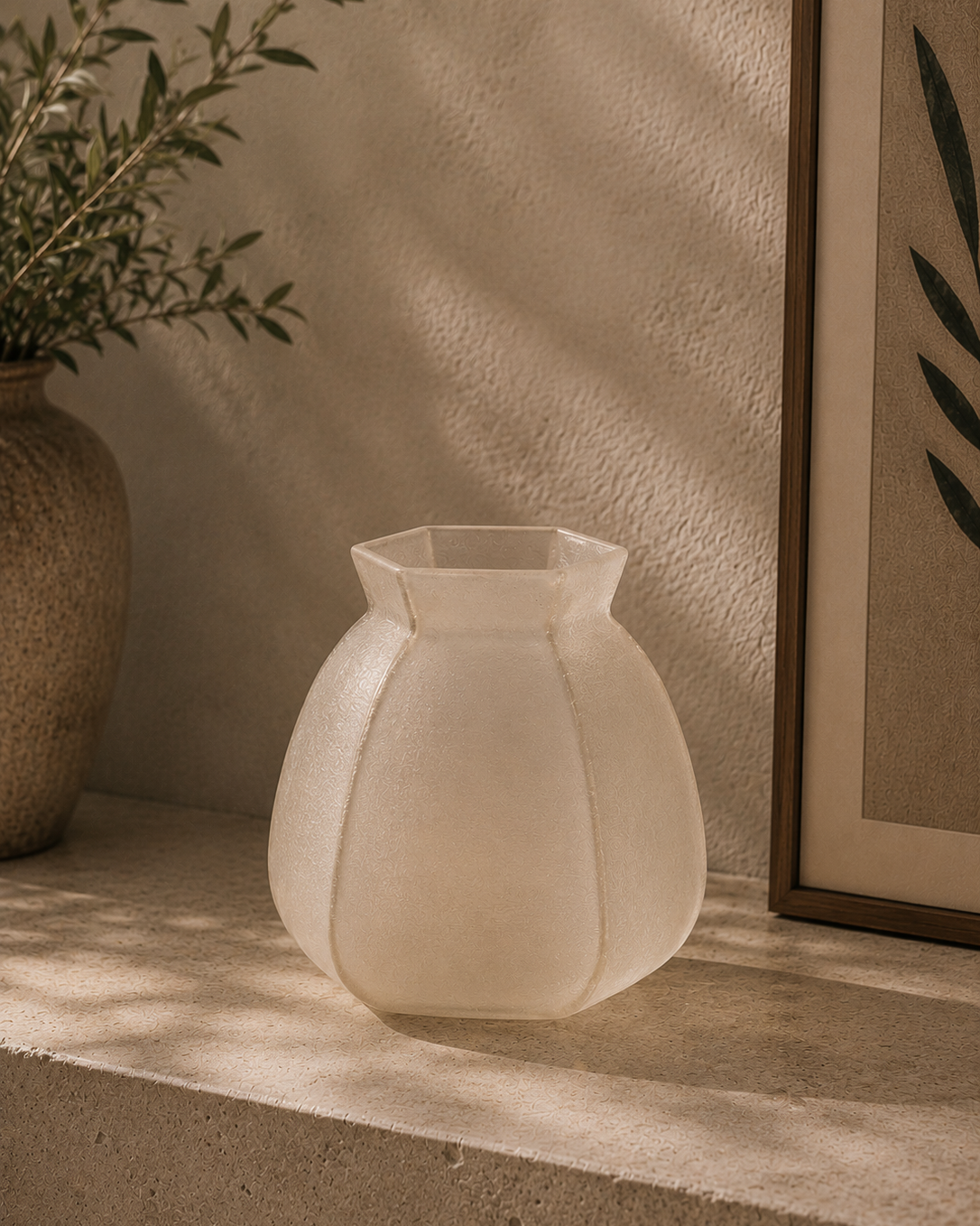 Veliko Light Brown Glass Vase - Small