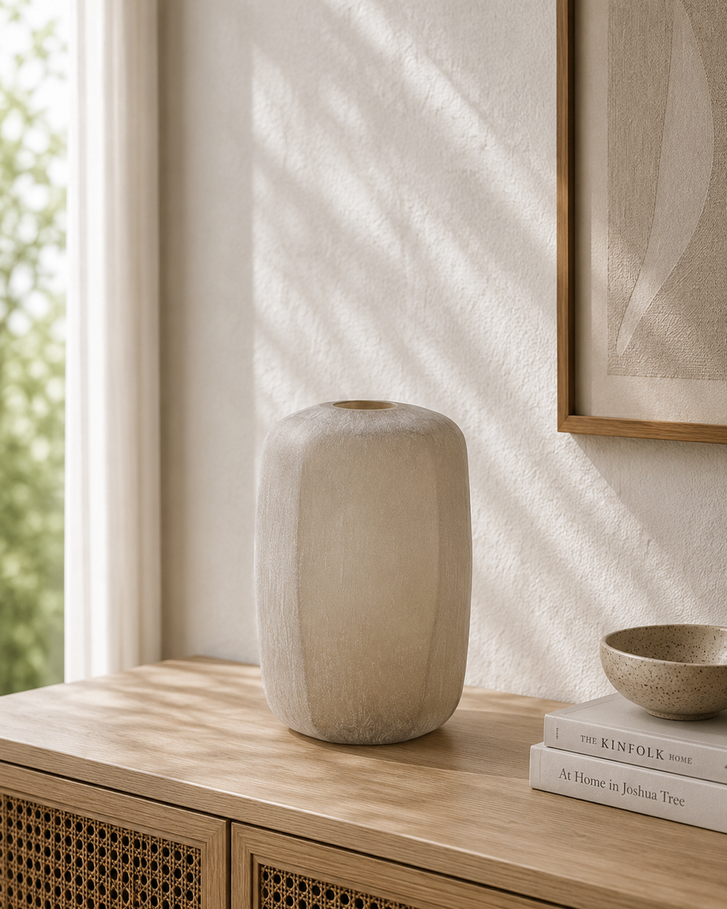 Pacengo Glass Light Brown Vase - Large