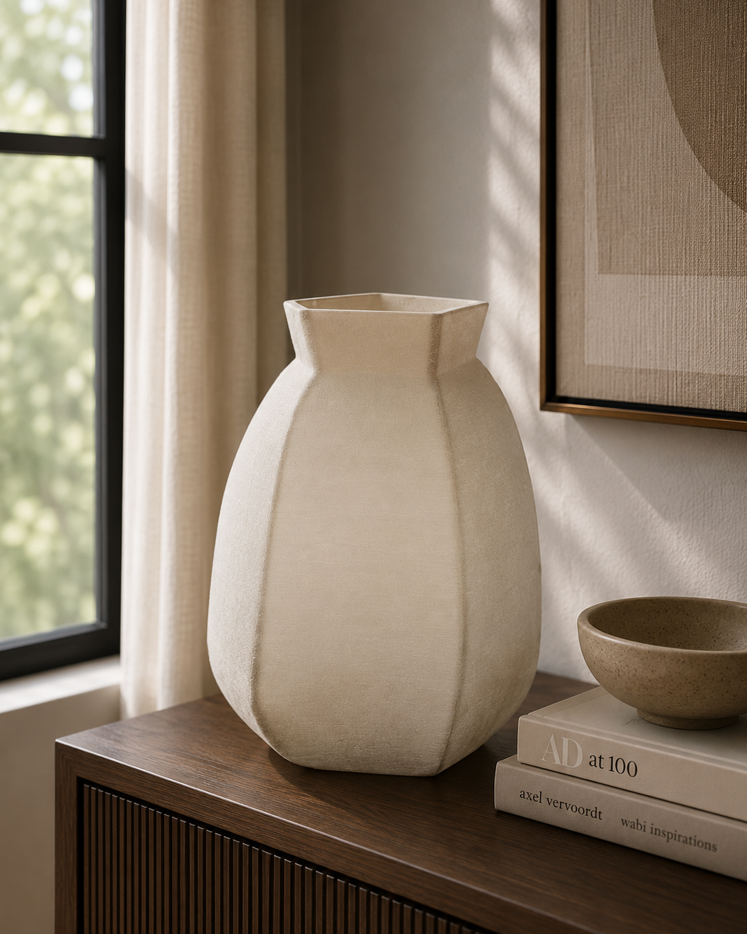 Veliko Light Brown Glass Vase - Medium