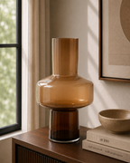 Trasmo Brown Glass Vase - Tall
