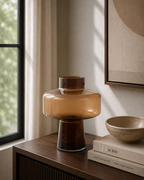 Trasmo Brown Glass Vase - Petit