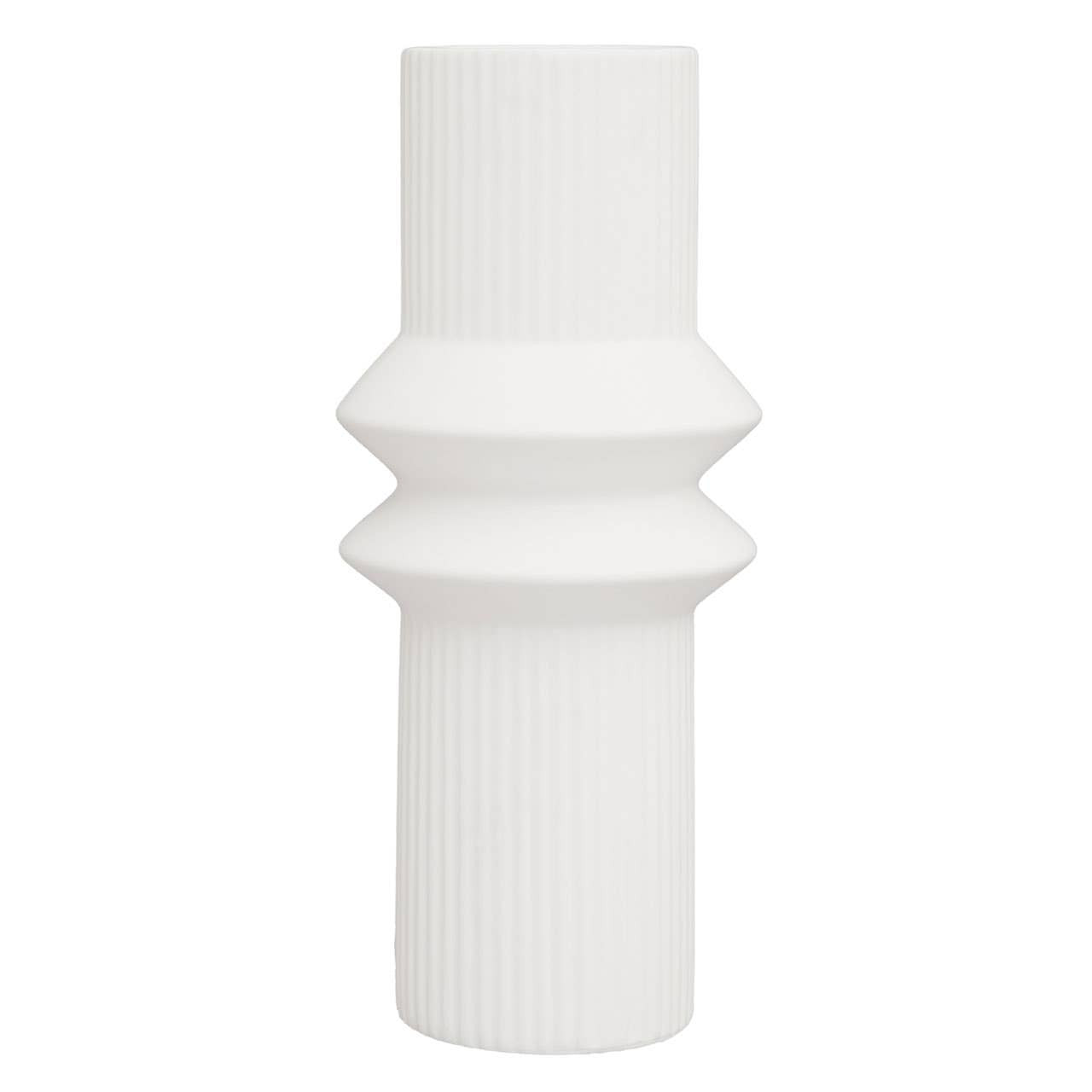 Fabia White Ceramic Vase