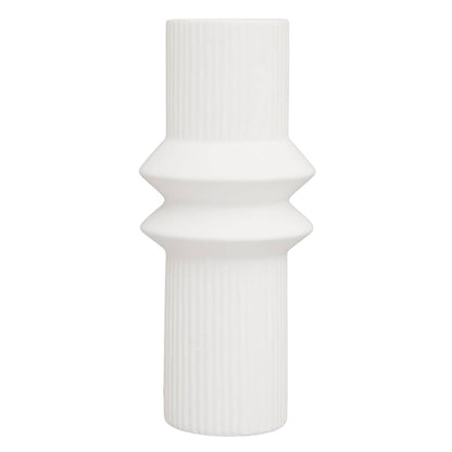 Fabia White Ceramic Vase