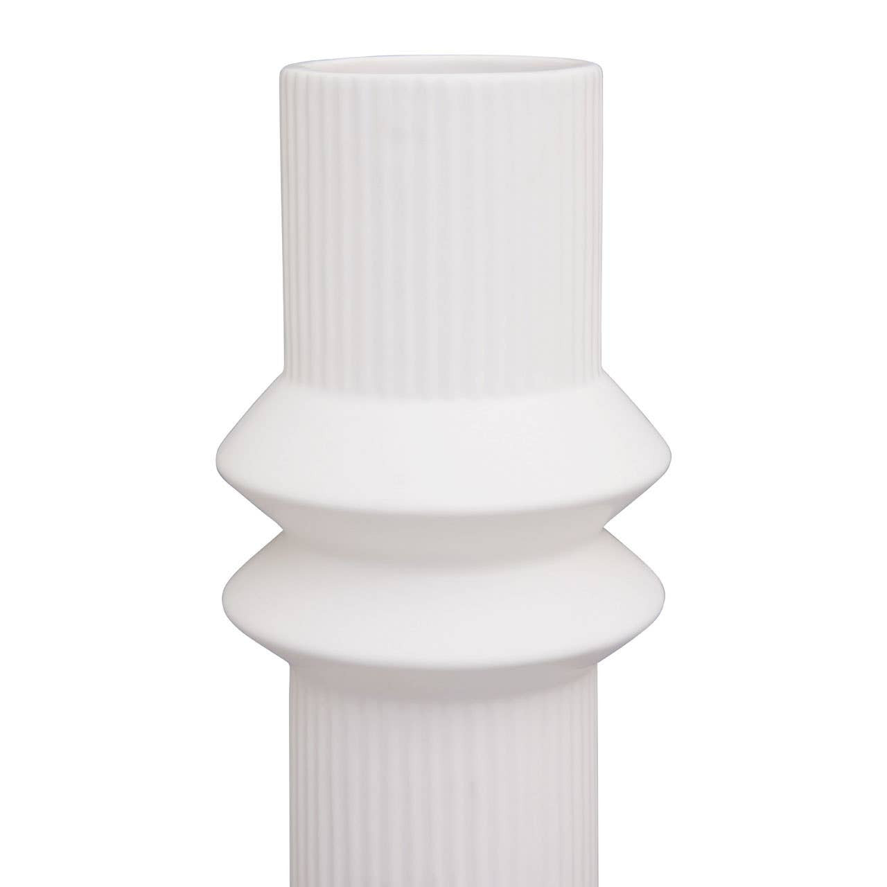 Fabia White Ceramic Vase