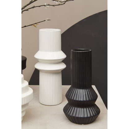 Fabia White Ceramic Vase