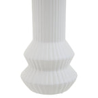 Fabia White Ribbed Vase