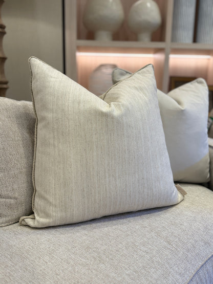Oatmeal and Plain Back Cushion - 60cm