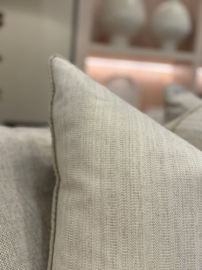 Oatmeal and Plain Back Cushion - 60cm