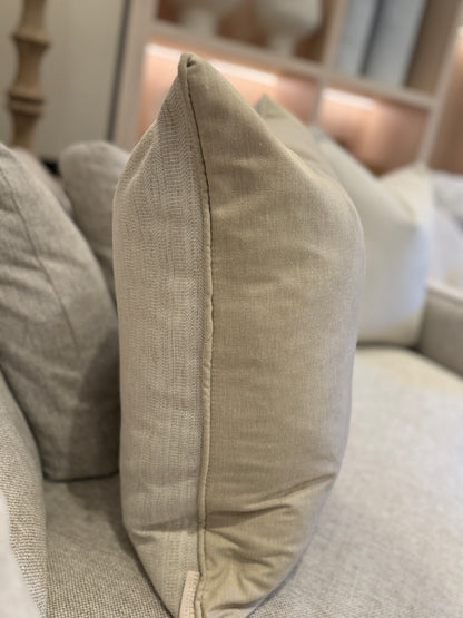 Oatmeal and Plain Back Cushion - 60cm