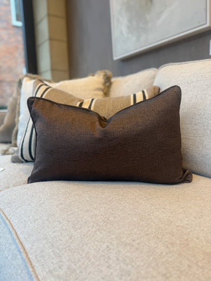 Bespoke Chocolate Cushion 22x14"