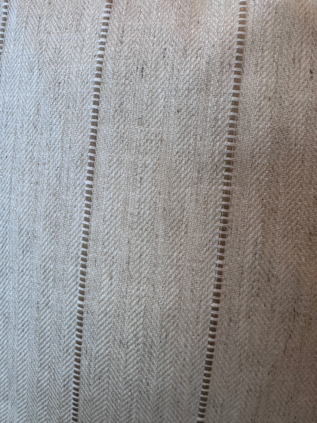 Reversible Summer Weave / Stripe Piped Cushion - 55cm