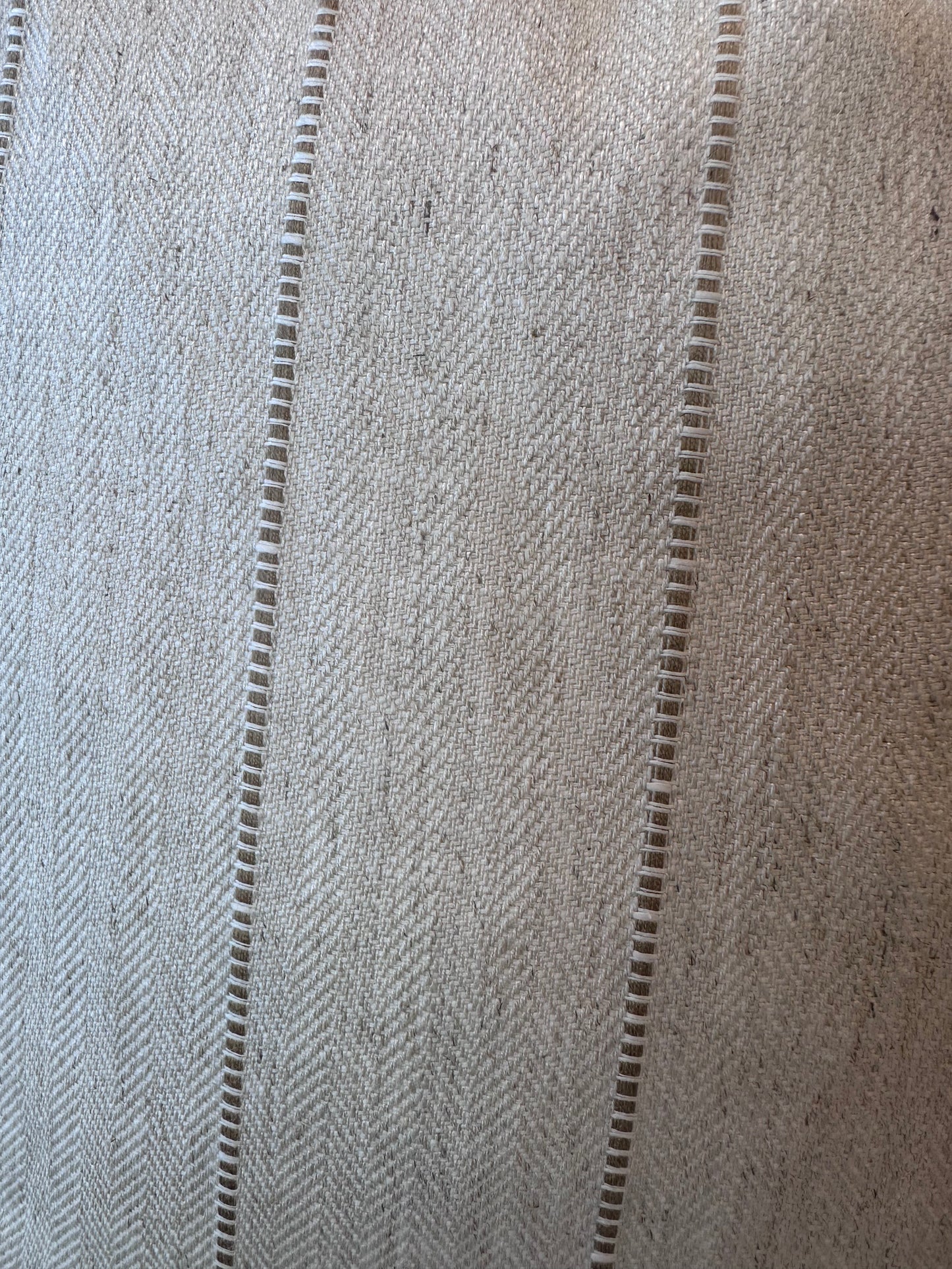 Reversible Summer Weave / Stripe Piped Cushion - 55cm