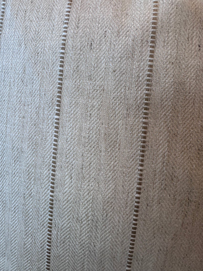Reversible Summer Weave / Stripe Piped Cushion - 55cm
