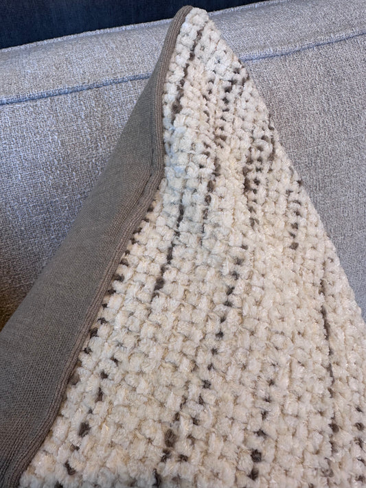 Bespoke Tufty Chenille Broken Stripe 22" Cushion
