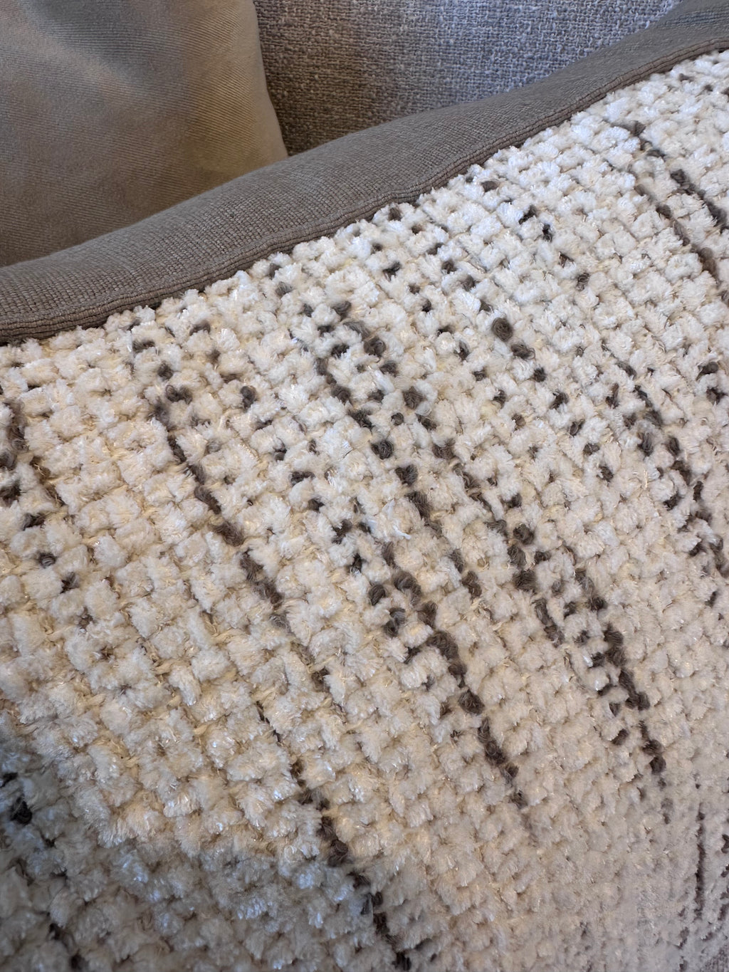 Bespoke Tufty Chenille Broken Stripe 22" Cushion