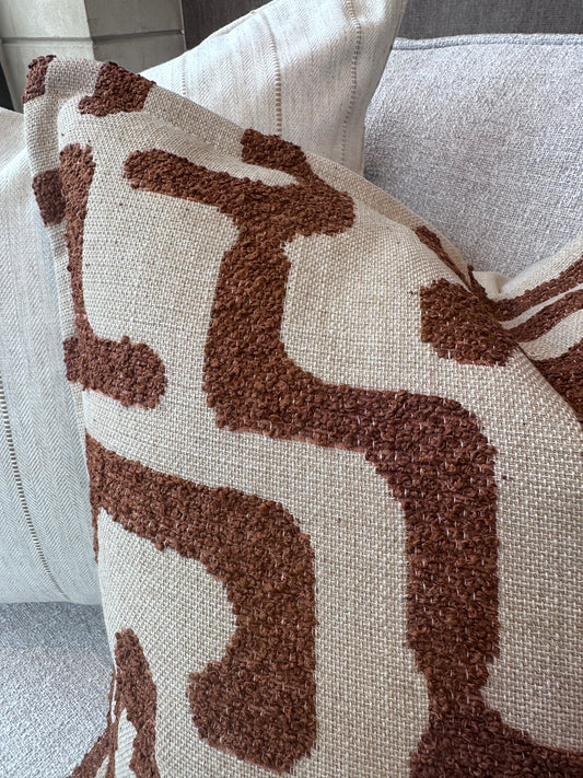 Moremi Tuscan Oxford Edge Bespoke Cushion - 22"