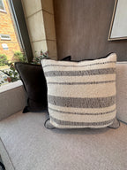 Bespoke Tibidabo Cream & Mocha Cushion 22"
