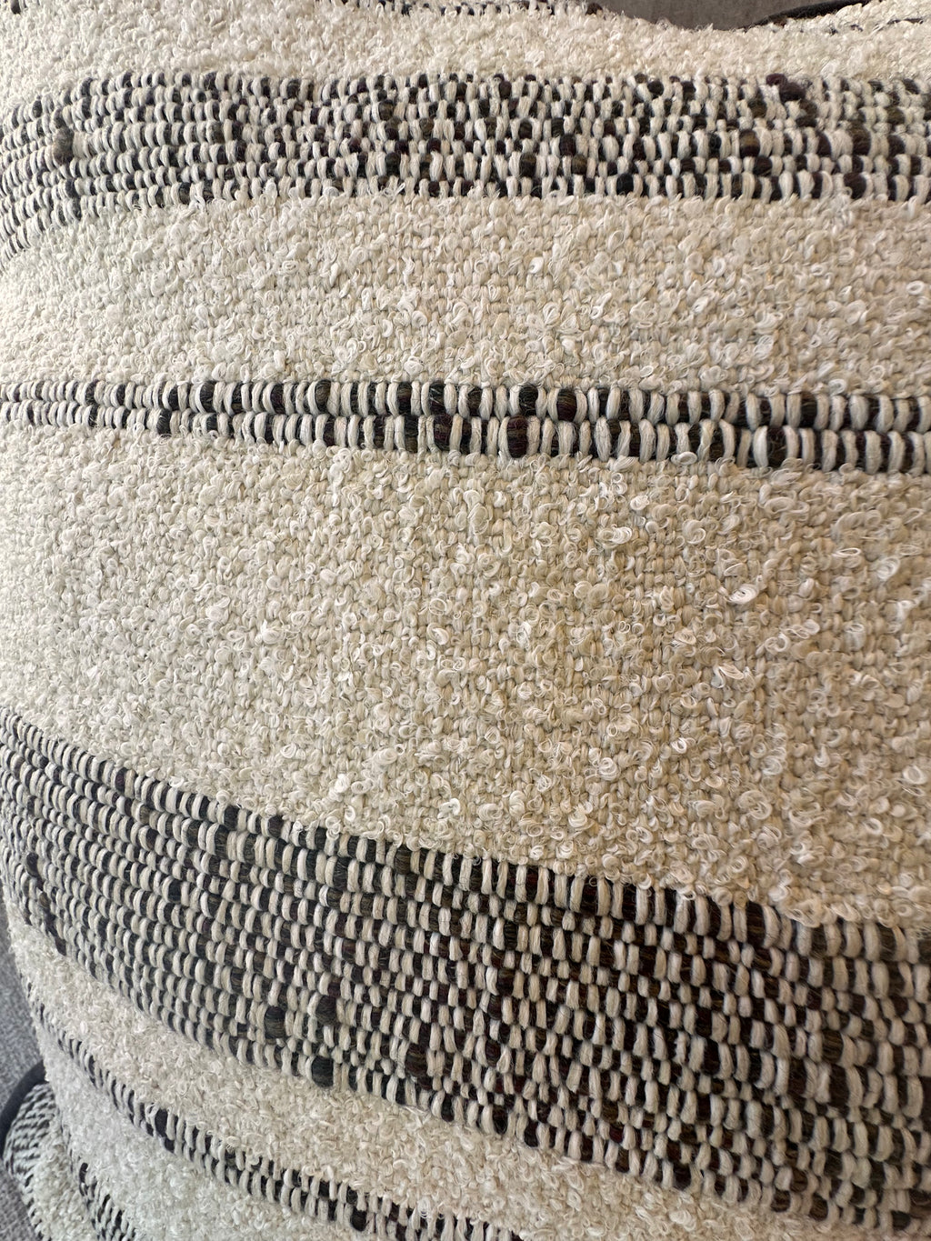 Bespoke Tibidabo Cream & Mocha Cushion 22"