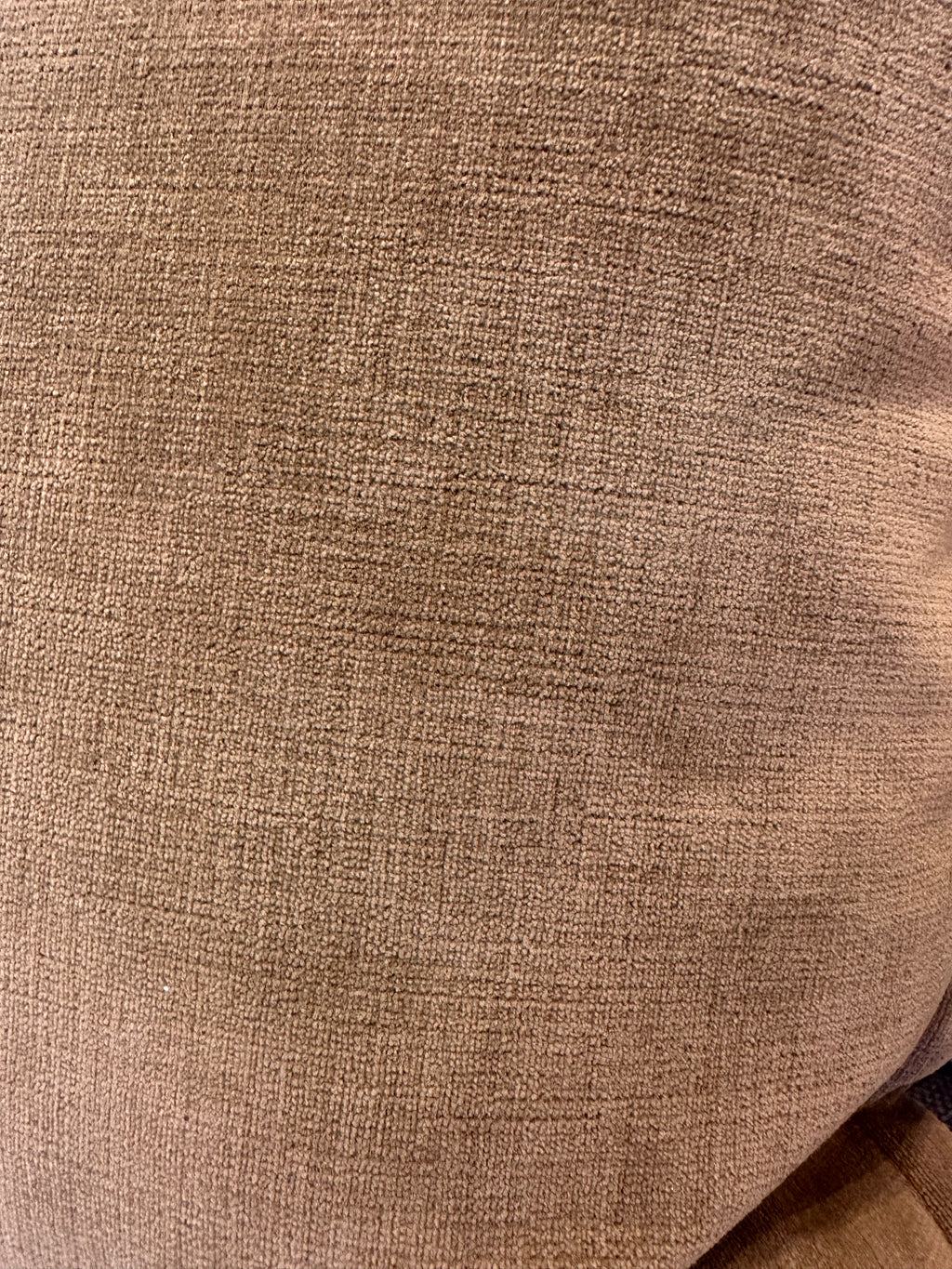 Bespoke Soft Textured Velvet Deep Caramel Oxford Edge Cushion 22"