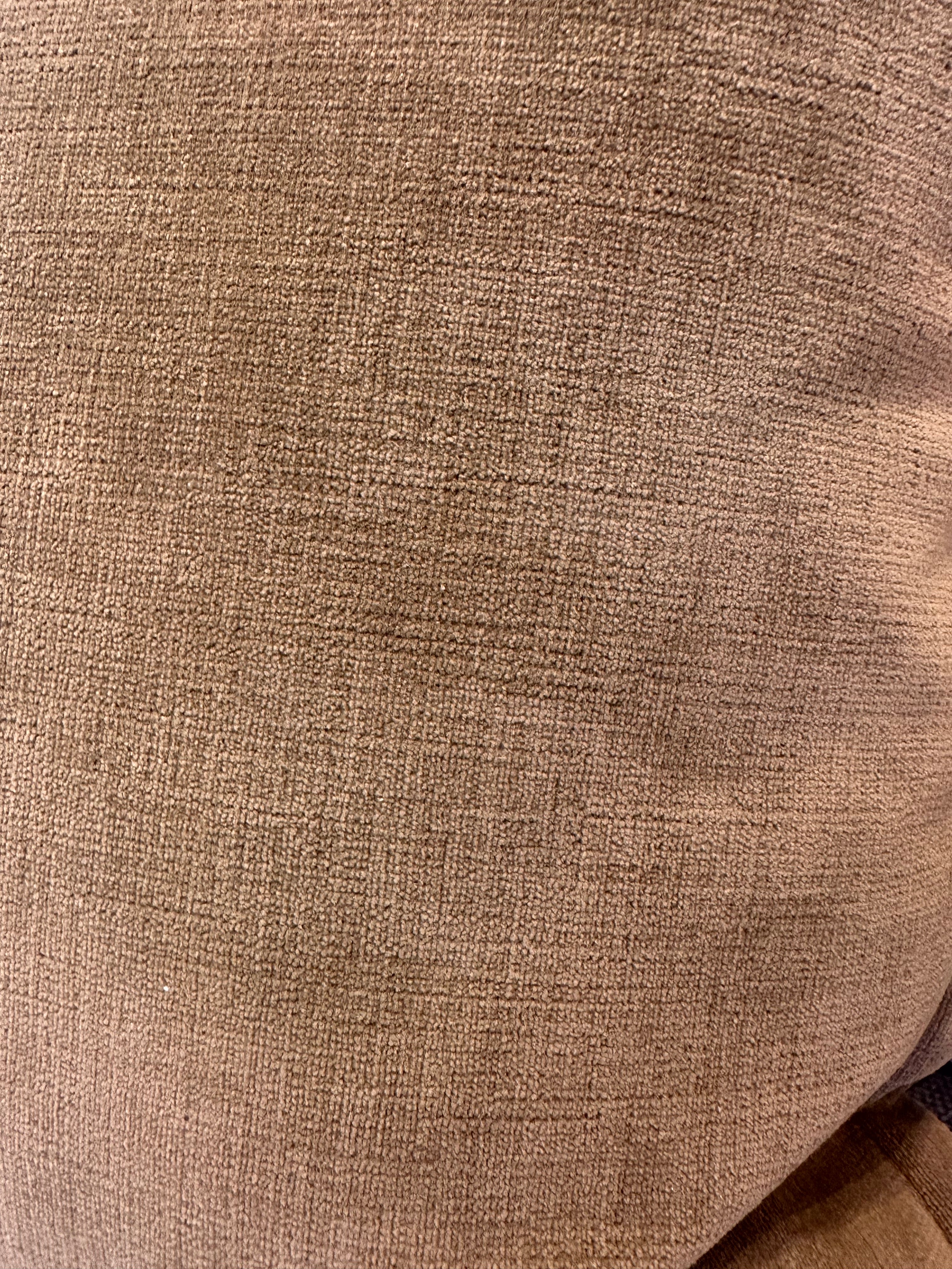 Bespoke Soft Textured Velvet Deep Caramel Oxford Edge Cushion 22"