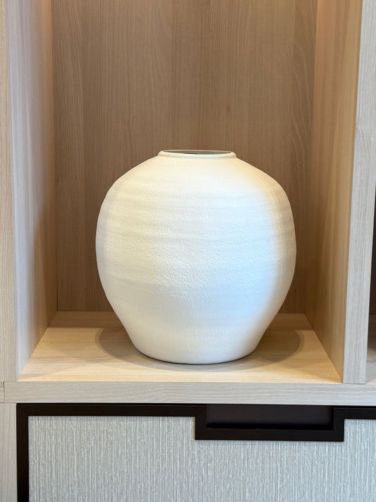 White Ball Ceramic Vase