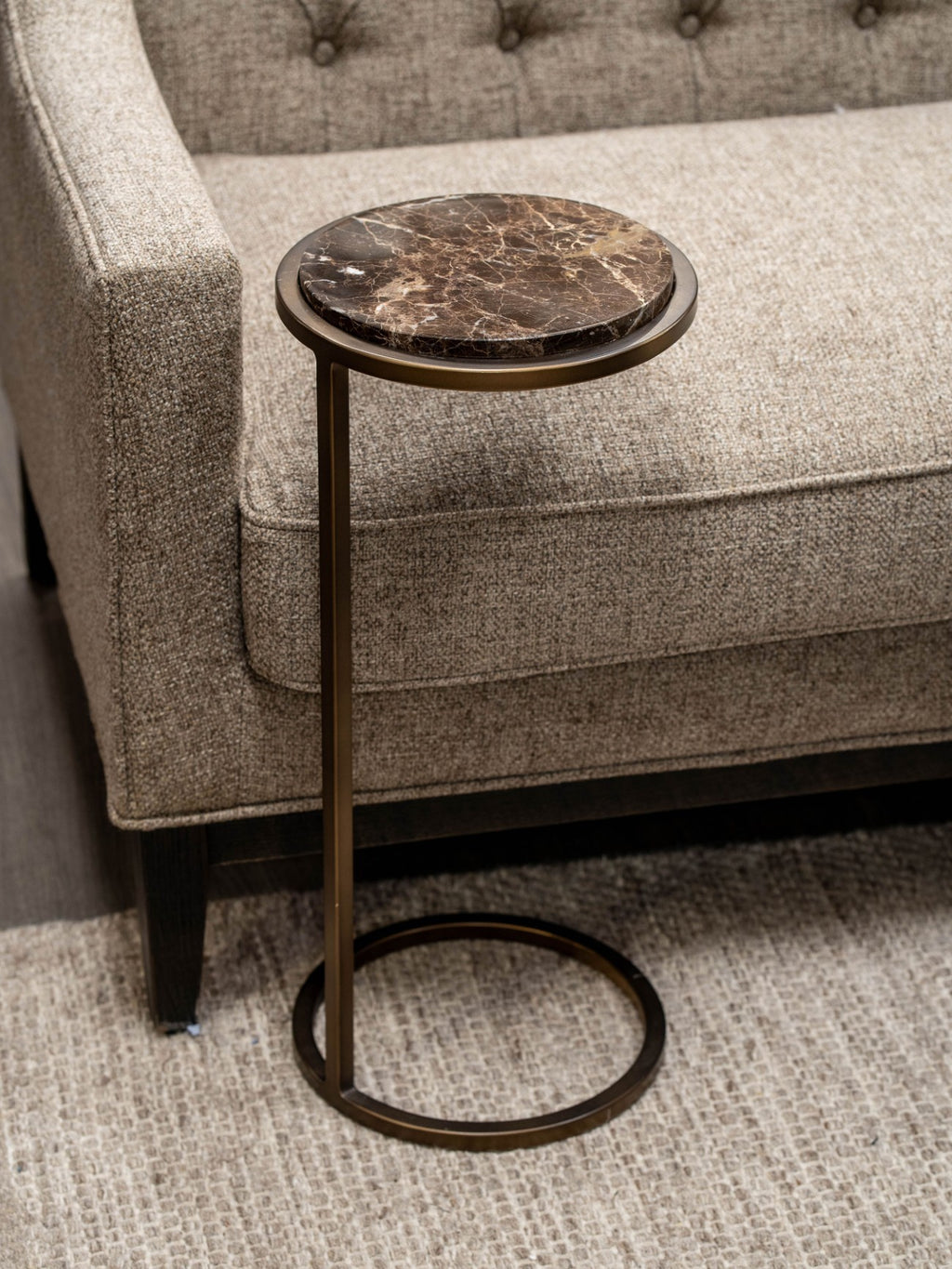 Iota Accent Table Brown Emperador