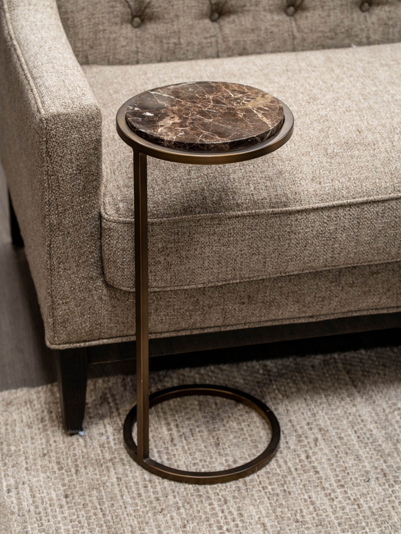 Iota Accent Table Brown Emperador