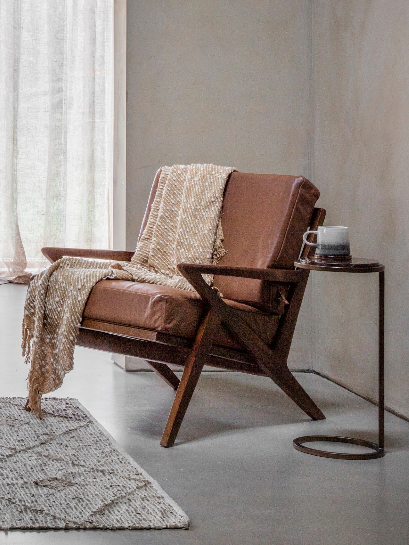Iota Accent Table Brown Emperador