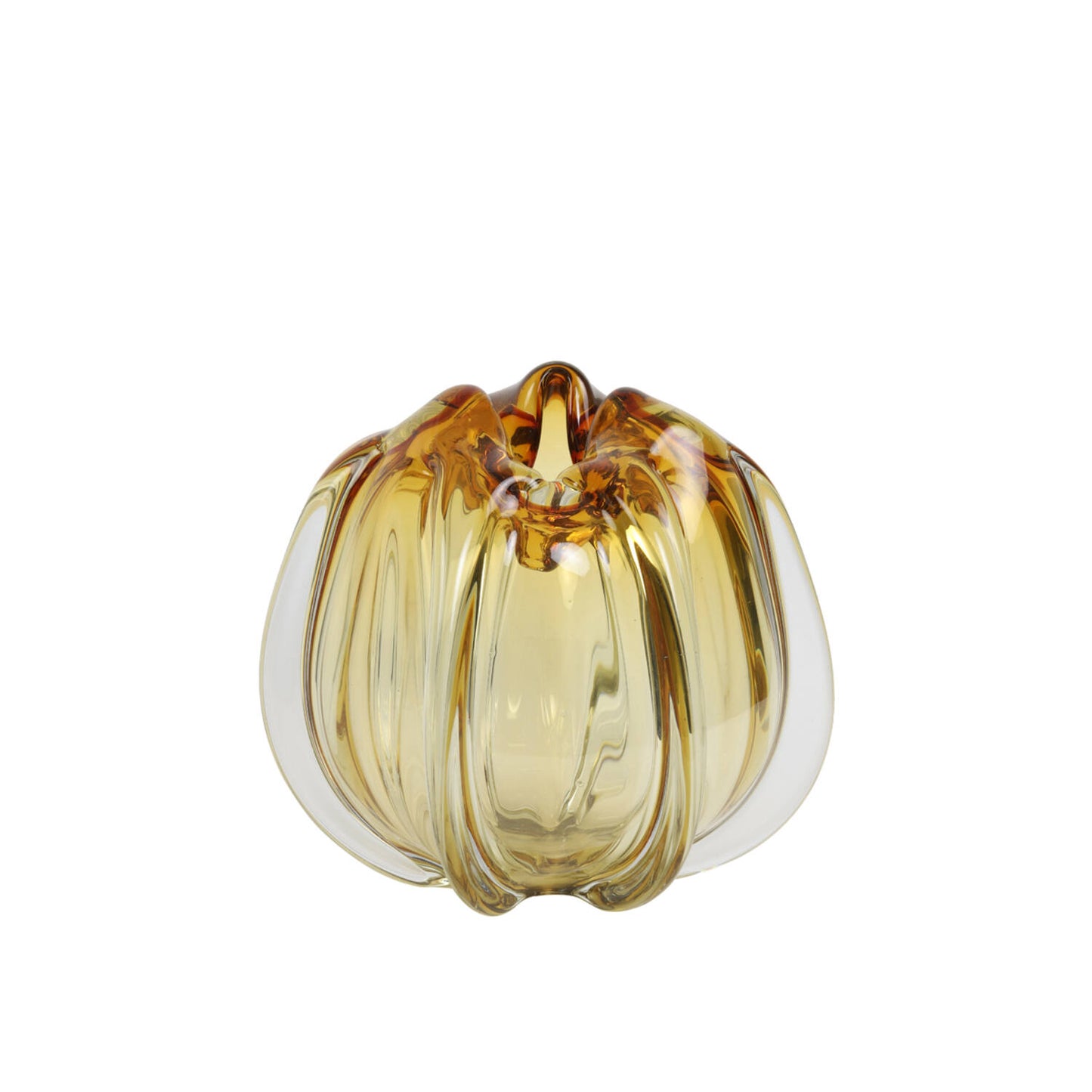 Murela 24.5x22cm Amber Glass Vase