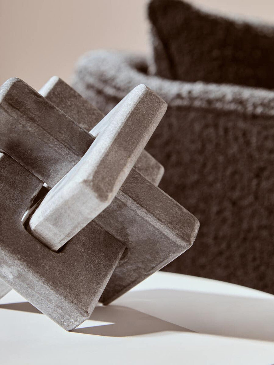 Nason Grey Marble Knot Sculpture