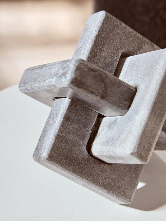 Nason Grey Marble Knot Sculpture